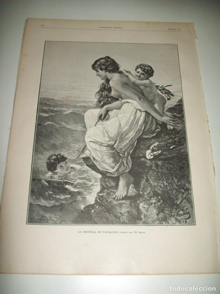 Postales: LAMINA ILUSTRACION ARTISTICA 19764: La escuela de natacion, por W. Kray - Varios