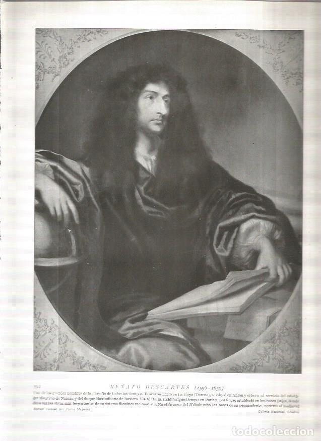 Postales: LAMINA 19086: Renee Descartes - Varios