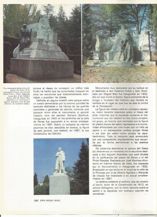 Postcards: LAMINA 20351: Monumentos del Parque del Oeste - VVAA