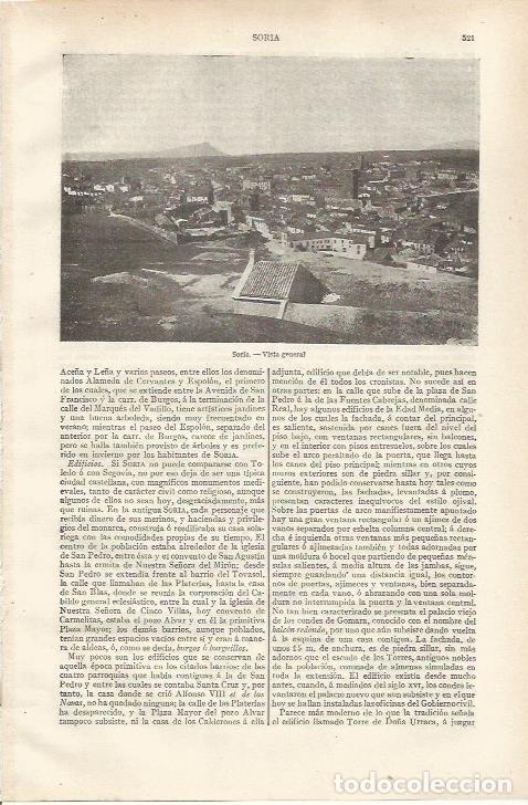 Postkarten: LAMINA ESPASA 34198: Vista general de Soria - Varios