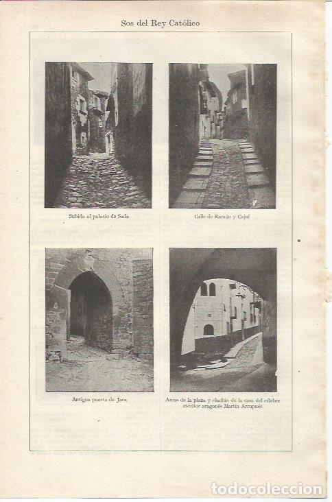 Cartes Postales: LAMINA ESPASA 34214: Vistas de Sos del Rey Catolico - Varios
