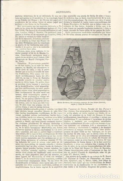 Postais: LAMINA ESPASA 34348: Hacha de mano del achlense superior hallada en Madrid - Varios