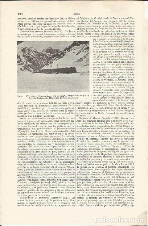 Cartoline: LAMINA ESPASA 34980: Ferrocarril Transandino en Chile - Varios