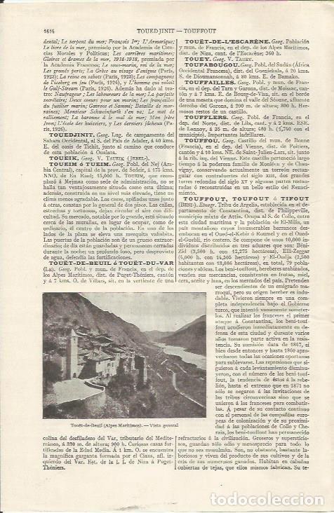 Cartoline: LAMINA ESPASA 35240: Vista de Touer de Beuil, Francia - Varios