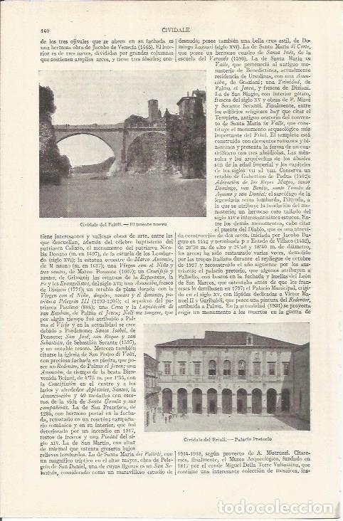 Cartoline: LAMINA ESPASA 35250: Puente de Cividale dei Friulli - Varios