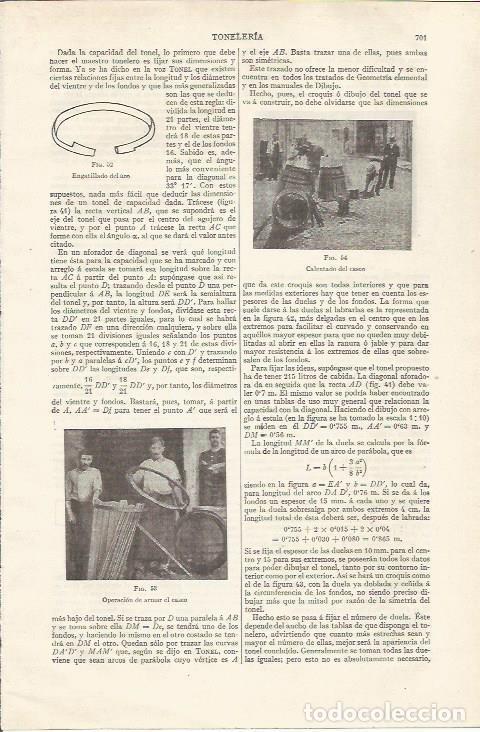 Postales: LAMINA ESPASA 35112: Calentado del casco de tonel - Varios