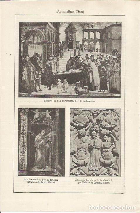 Cartoline: LAMINA ESPASA 34472: Transito de San Bernardino, por Pinturicchio - Varios