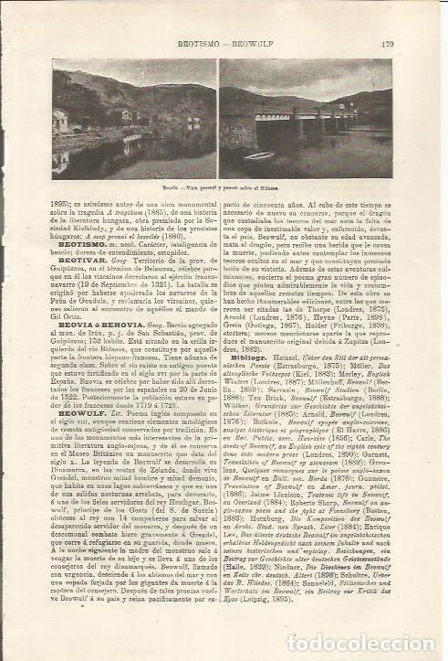 Postkarten: LAMINA ESPASA 34440: Vista y puente en Beovia, Irun - Varios