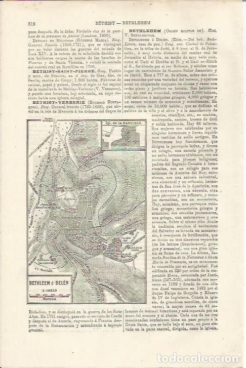 Cartoline: LAMINA ESPASA 34497: Plano de Belen - Varios