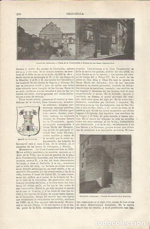 Cartoline: LAMINA ESPASA 34785: vistas varias de Chinchilla, Albacete - Varios