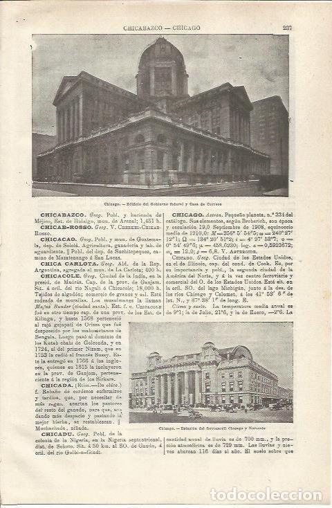 Cartes Postales: LAMINA ESPASA 34715: Casa de Correos de Chicago - Varios