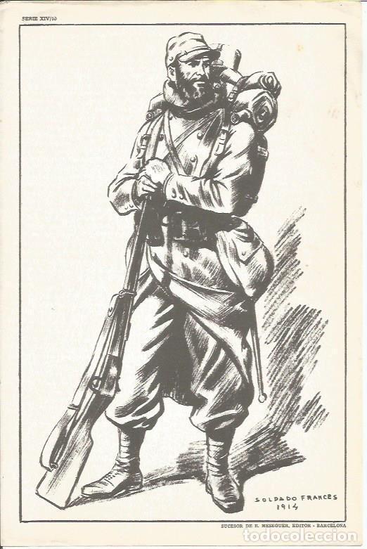 Cartoline: LAMINA 20667: Soldado frances de 1914, dibujo de Freixas - NULL