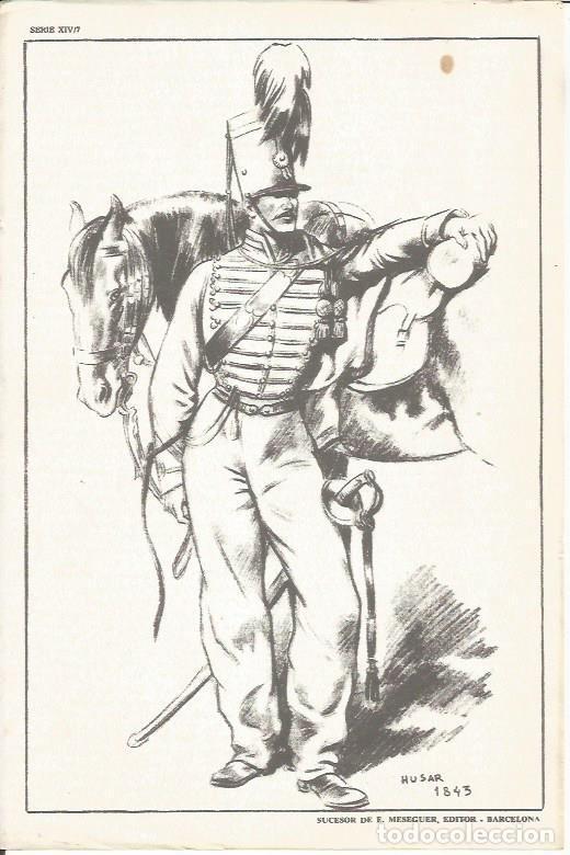 Cartes Postales: LAMINA 20668: Husar de 1843, dibujo de Freixas - NULL