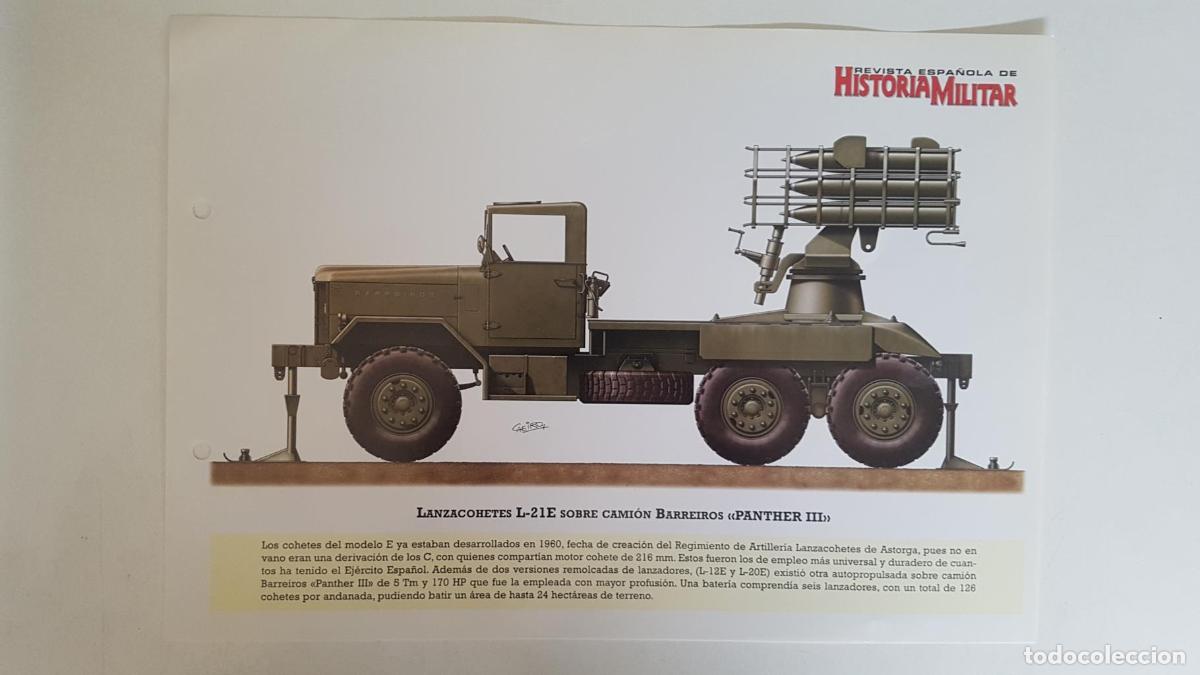 Postkarten: Lamina: Lanzacohetes L-21 E sobre camion Barreiros PANTHER III -