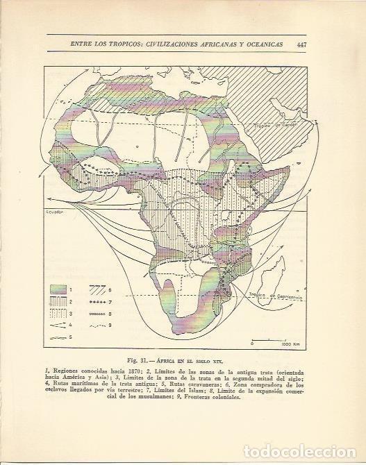 Cartoline: LAMINA 20913: Mapa de Africa en el siglo XIX - Maurice Crouzet