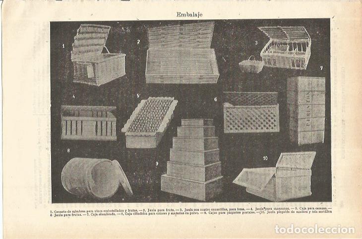 Cartoline: LAMINA ESPASA 35627: Tipos de embalaje - Varios