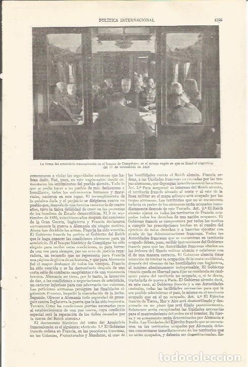 Postkarten: LAMINA ESPASA 35346: Firma del armisticio en el Bosque de Compagne - Varios