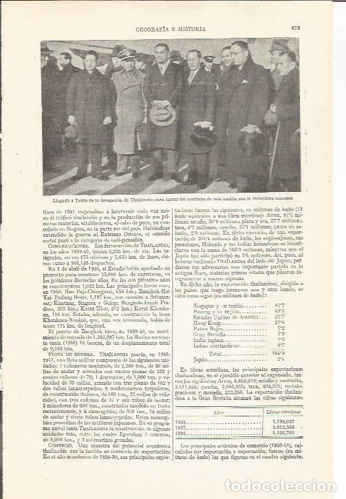 Postais: LAMINA ESPASA 35295: Delegacion de Thailandia a Tokio - Varios