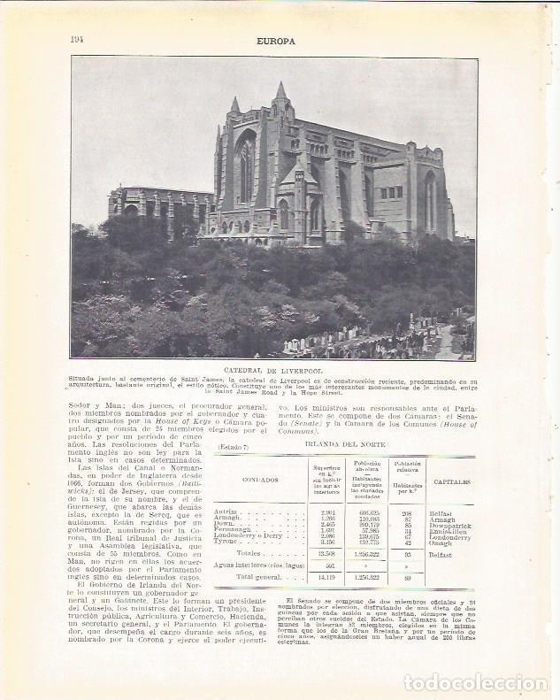 Postkarten: LAMINA 20923: Catedral de Liverpool - Beltran y Rozpide