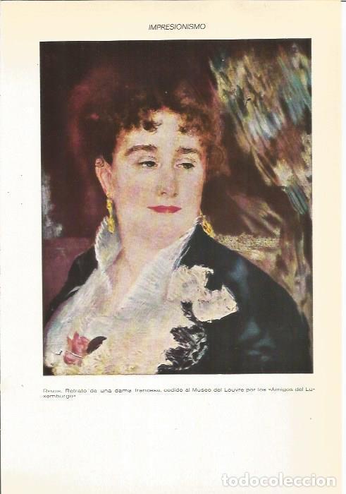 Postales: LAMINA 22316: Retrato de una dama francesa, por Renoir - VVAA