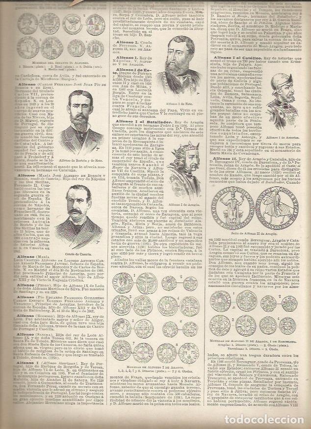 Postcards: LAMINA 23358: Reyes de nombre Alfonso - Varios