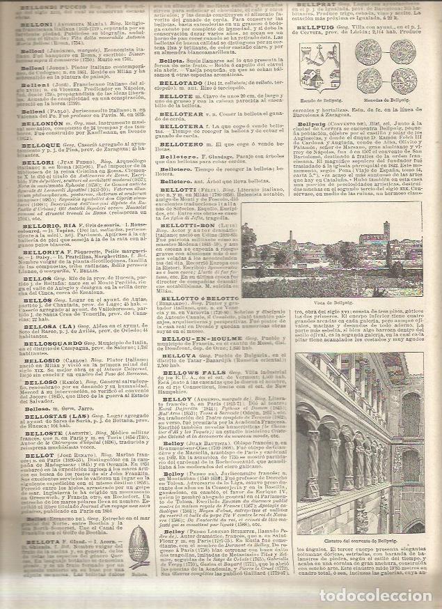 Cartoline: LAMINA 22958: Claustro y vista de Bellpuig, Lleida - Varios