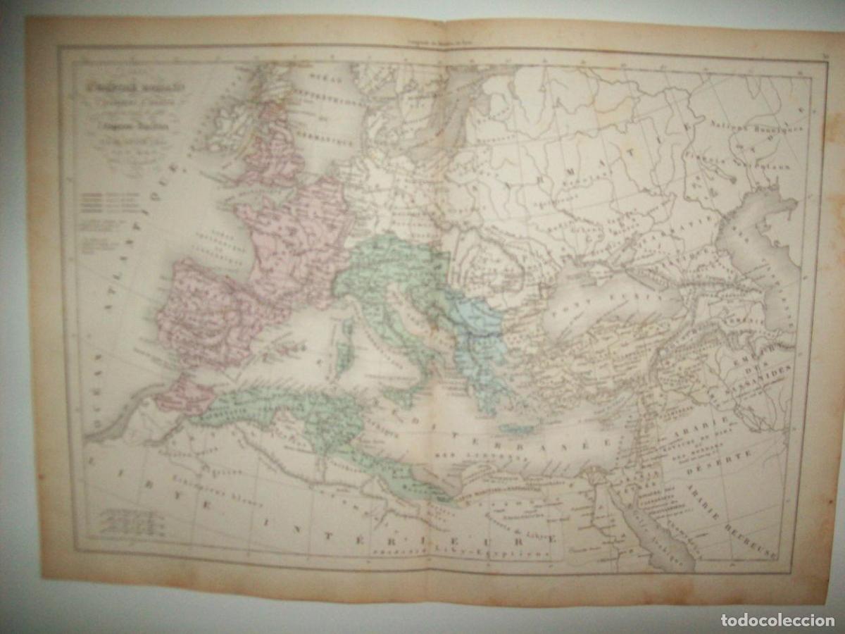 Postales: LAMINA 22695: Mapa del Imperio Romano en epoca de Augusto - Grosselin-Delamarche