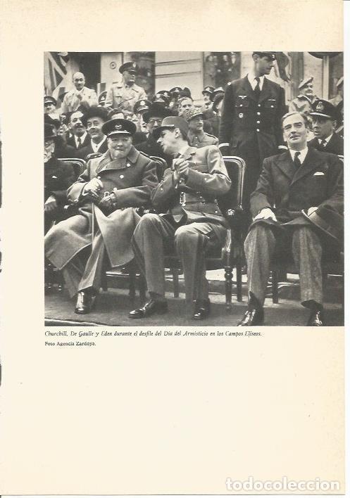 Cartes Postales: LAMINA 24683: Churchill, De Gaulle y Eden en el desfile del Dia del Armisticio en Paris - Martin de