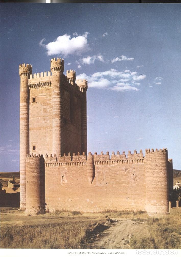 Postales: Lamina Castillos de Espa&ntilde;a: Castillo de Fuensalda&ntilde;a (Valladolid) - Varios