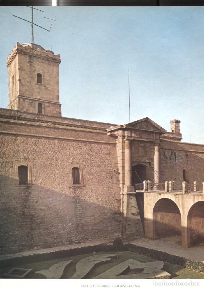 Cartoline: Lamina Castillos de Espa&ntilde;a: Castillo de Montjuich (Barcelona) - Varios