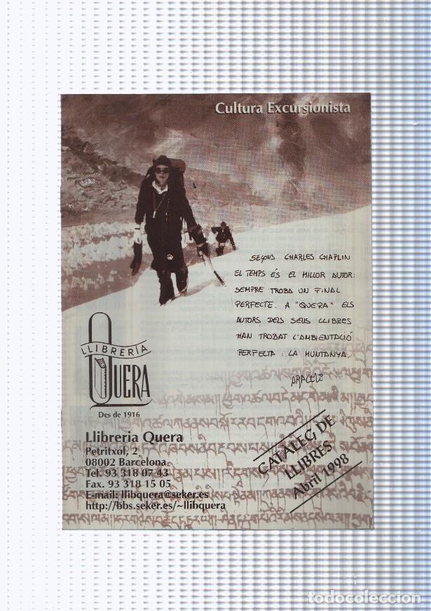Postais: Cataleg de llibres abril 1998: Cultura excursionista - NULL