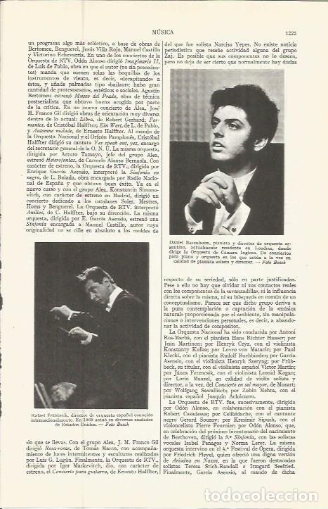 Cartes Postales: LAMINA ESPASA 36639: Daniel Barenboim y Rafael Fruhbeck - Varios