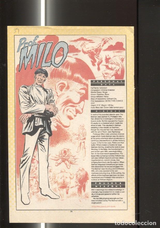 Postcards: Ficha personaje DC Comics numero 039: Profesor Ivo y Prof. Milo - VARIOS