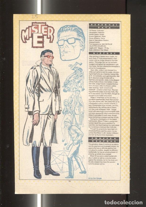 Postkarten: Ficha personaje DC Comics numero 025: Mr. Atom y Mister E - VARIOS