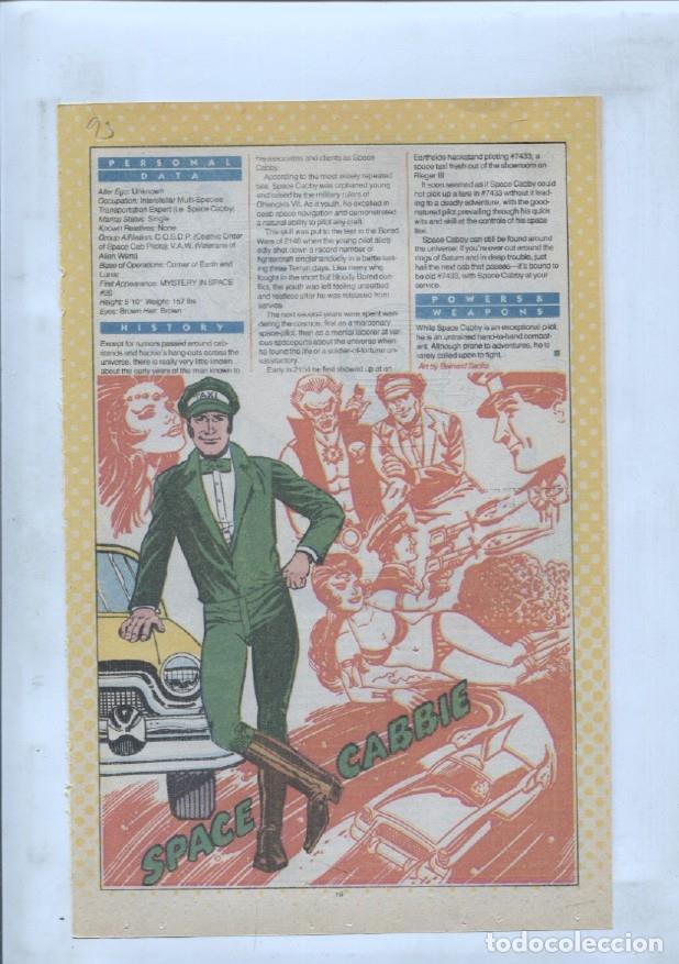 Postkarten: Ficha personaje DC Comics numero 093: Space Cabbie y Space Museum - VARIOS