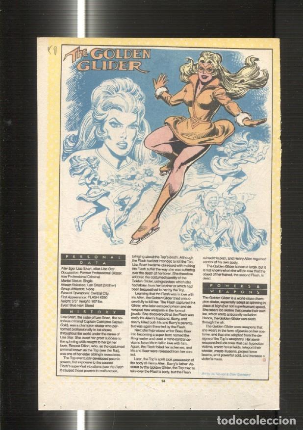 Postkarten: Ficha personaje DC Comics numero 050: The Golden Glider y The Golden Gladiator - VARIOS