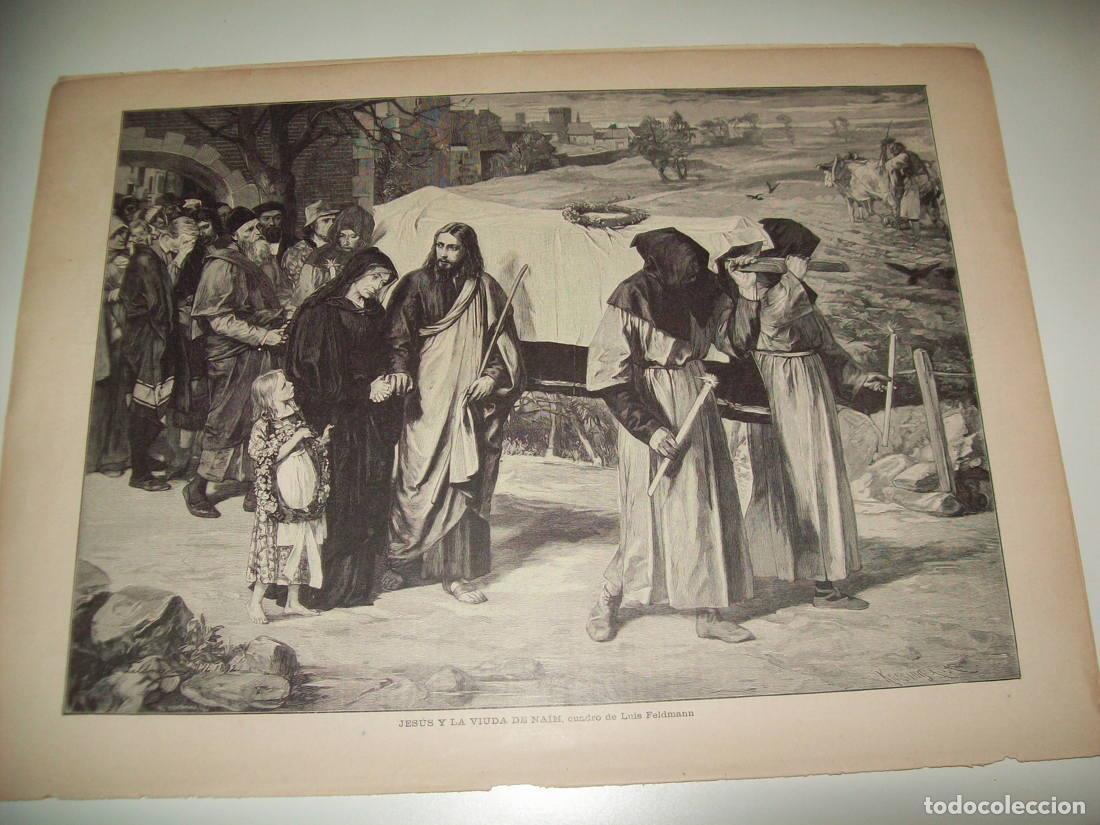 Cartoline: LAMINA ILUSTRACION ARTISTICA 19916: Jesus y la viuda de Naim, por Feldmann - Varios