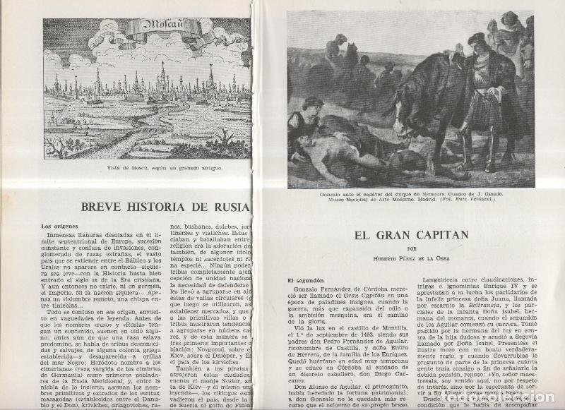 Postales: El Gran Capitan por Huberto Perez de la Ossa y Breve historia de Rusia - Varios