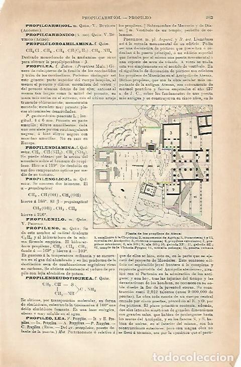 Postcards: LAMINA ESPASA 3654: Planta de los propileos de Atenas - Varios Autores