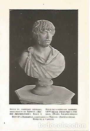 Postales: LAMINA 2193: Busto de personaje barbaro del siglo II encontrado en Rioseco Valladolid - M. Gomez Mor