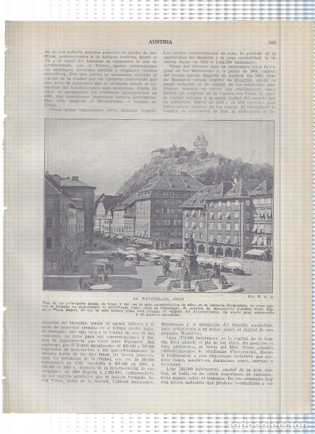 Postkarten: Lamina/sheet/feuille numerada 495/496: Austria: La Hauptplatz en Graz y Vista de Linz