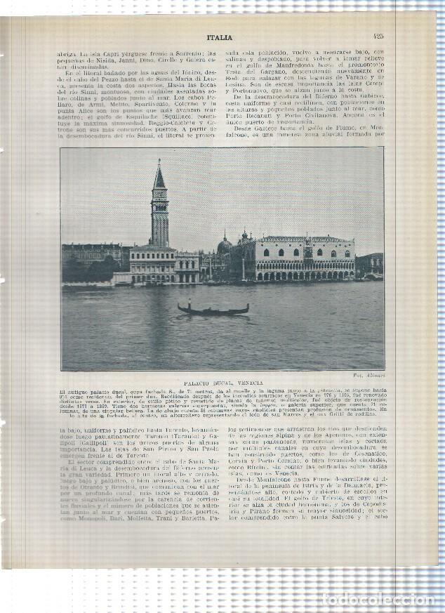 Postcards: Lamina/sheet/feuille numerada 425/426: Italia: Palacio Ducal y Rio de Santa Maria en Venecia