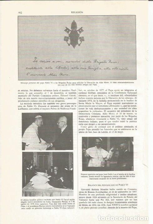 Postcards: LAMINA ESPASA 34105: Mensaje de Pablo VI a las Brigadas Rojas de Italia - Varios