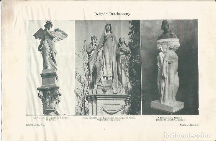 Postkarten: LAMINA ESPASA 34966: Esculturas por Delagado Brackenbury en Sevilla y Toledo - Varios
