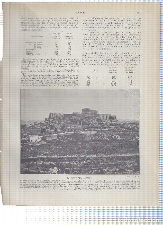 Postales: Lamina/sheet/feuille numerada 553/554: Grecia: La Acropolis y Palacio Presidencial en Atenas