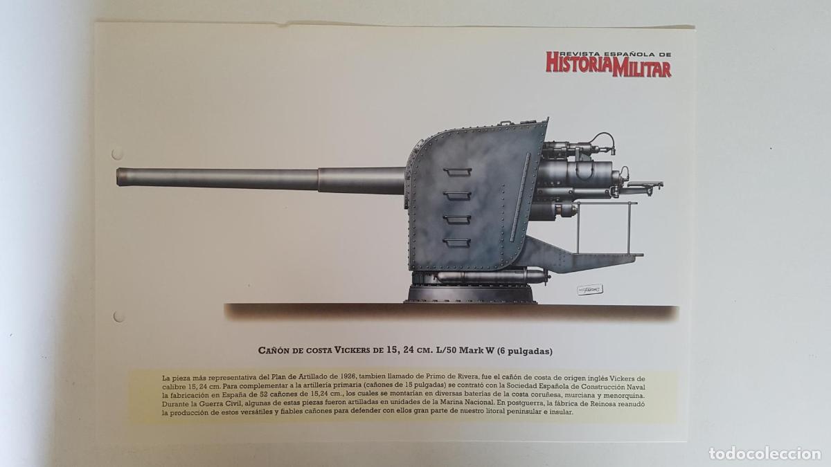 Postkarten: Lamina: Ca&ntilde;on de costa Vickers de 15, 24 cm. L/50 Mark W (6 pulgadas) -