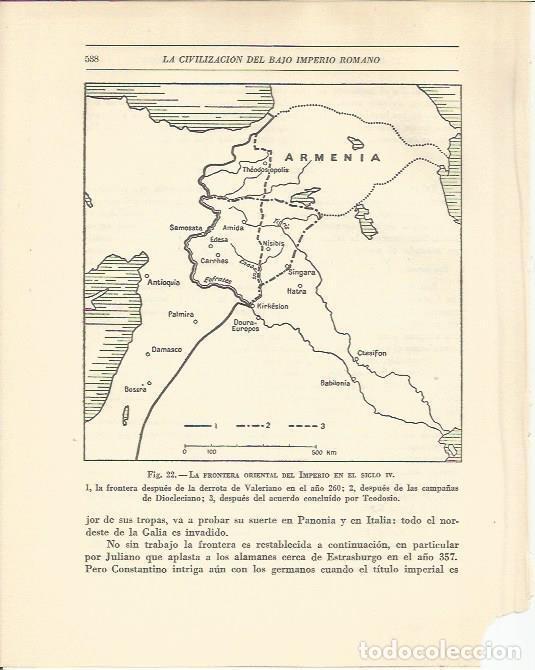 Postais: LAMINA 20853: Mapa de la frontera del Imperio de Roma en el siglo IV - Maurice Crouzet