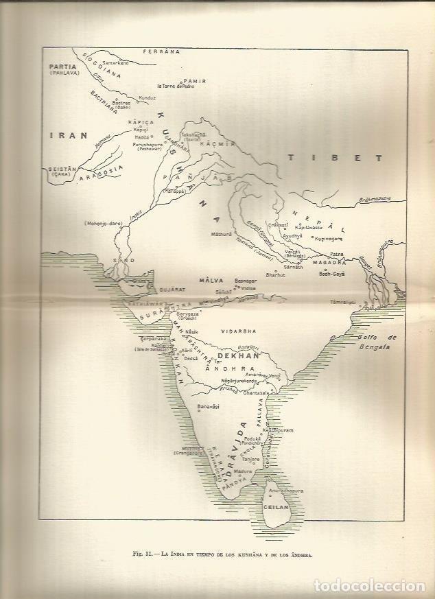 Postales: LAMINA 20866: Mapa de la India en la epoca de los Andhra - Maurice Crouzet