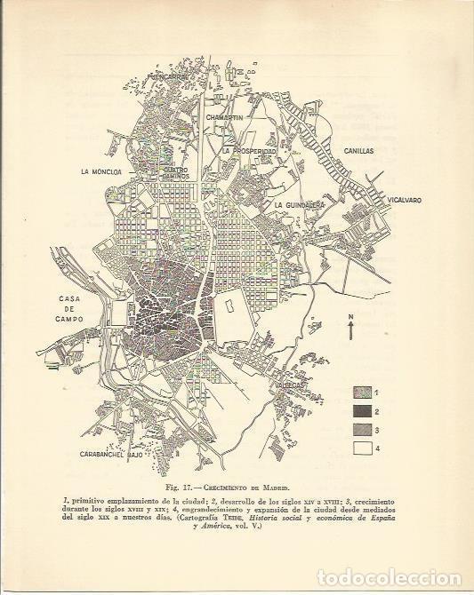 Cartoline: LAMINA 20893: Plano del crecimiento de Madrid - Maurice Crouzet
