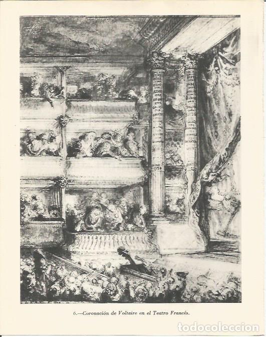 Postales: LAMINA 20772: Coronacion de Voltaire en el Teatro Frances - Maurice Crouzet